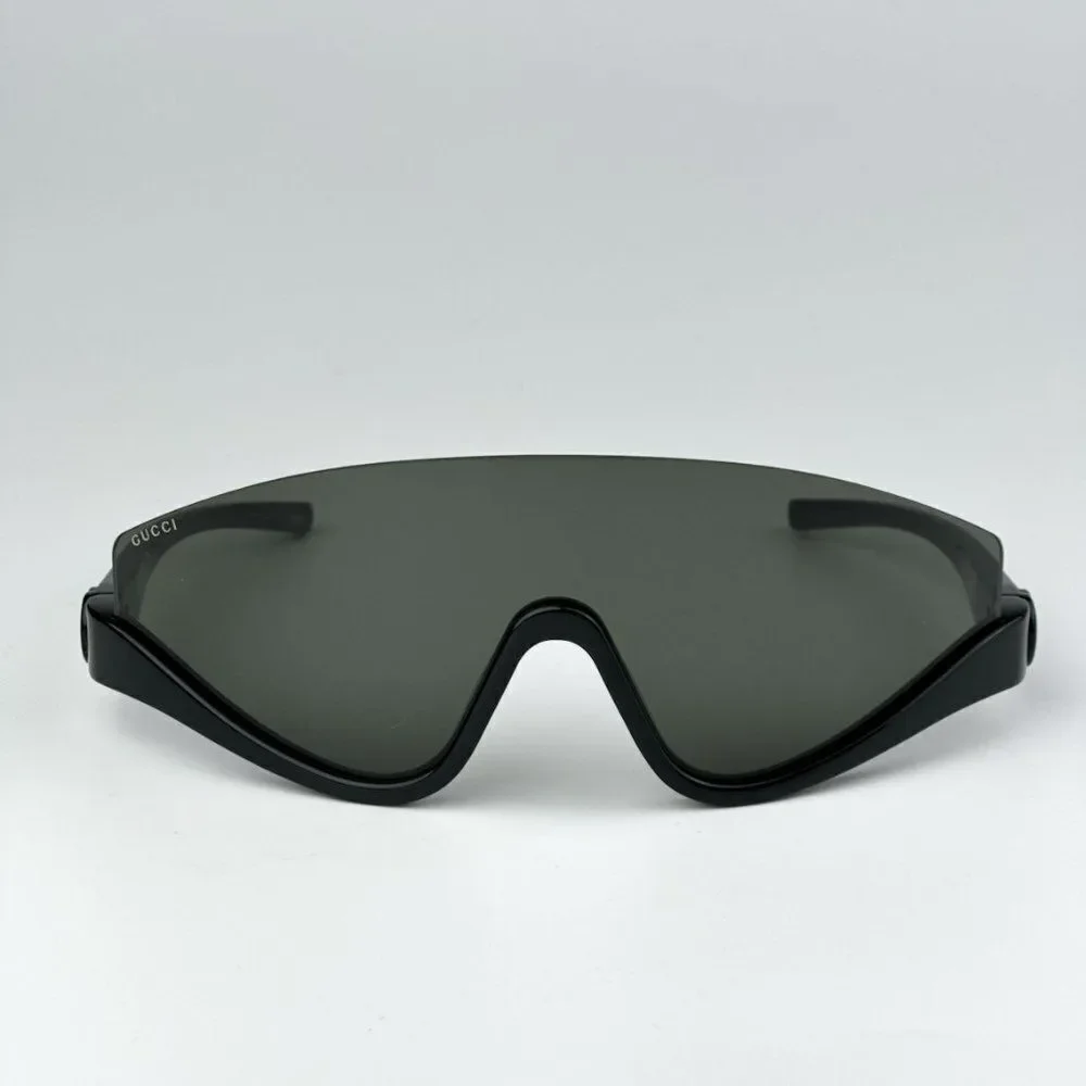 NEW Gucci GG1650S 001 Black Grey Unisex Shield Mask Sunglasses GG 1650S